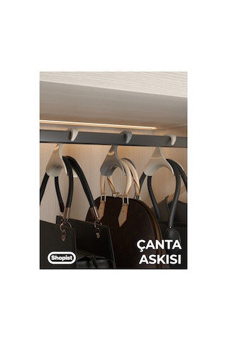 Çanta Askısı 6 Adet Premium Kalite Gri