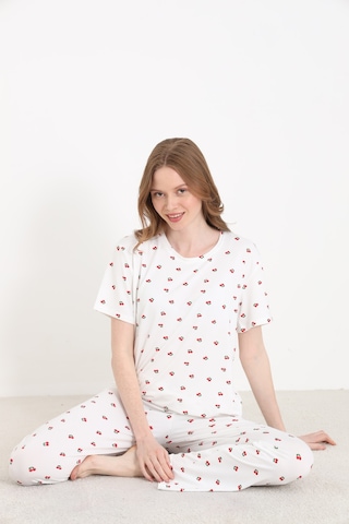 Elitol Bamboo Örme Desenli Kadın Pijama Takımı Desenli-1