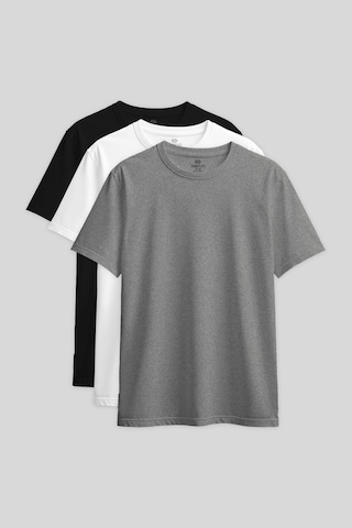 Standart Fit Basic O Yaka 3lü Paket Siyah-beyaz-gri Melanj Kadın T-shirt - 97311 Siyah - Beyaz - Gri