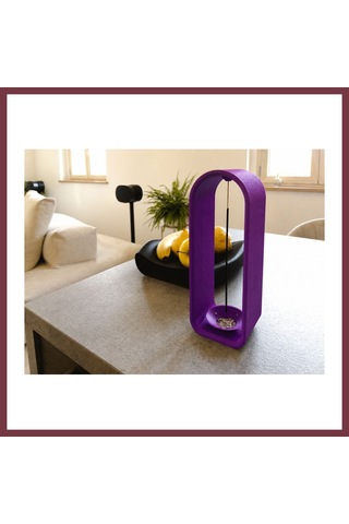 Storeşahin 3d Baskı The Shrine Tütsülük - Modern Kemer Formlu Tütsü Tutucu-mor Shn0720