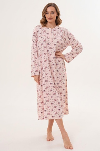 Mecit Pijama Mecit 6205 Pudra Büyük Beden Kadın Gecelik Pudra