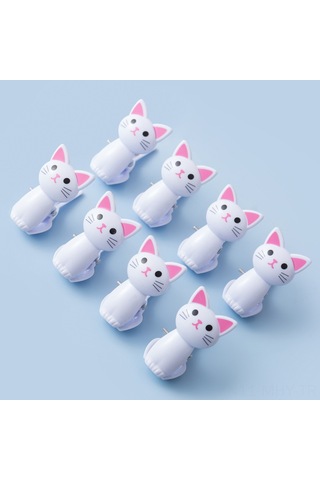 Monyee Mutfak Yemek Torba Kapama Klipsi - Ofis Belgeleri, Notlar, Fotoğraflar İçin Dayanıklı Sabitleyici Beyaz Beyaz