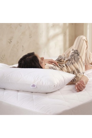Formeya Pamukkale Alez Kapitone Fitted Yatak Koruyucu%100 Pamuk A Beyaz