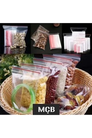 1000 Adet Kilitli Poşet Kilitli Torba 9x11cm Ambalaj Kına Ve Çerez Poşeti Şeffaf Naylon Torba