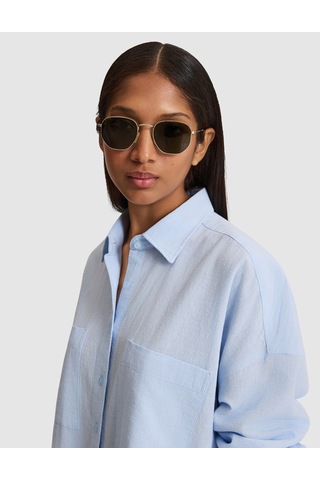 Pierre Cardin Kadın Mavi Gömlek Desenli 50328624-vr249