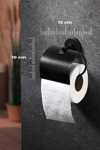 Yapışkanlı Siyah Geniş Kapaklı Tuvalet Kağıtlığı Wc Kağıtlık Tuvalet Kağıdı Askısı 000 Açık Krem