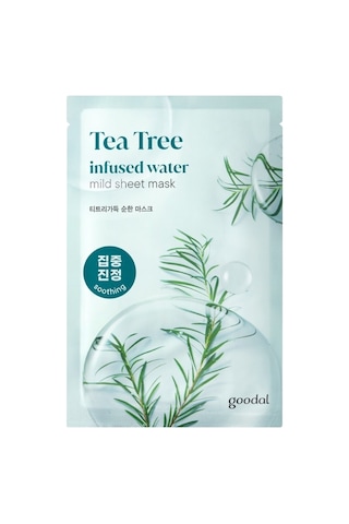 Çay Ağacı Özü İçeren Sebum Karşıtı Yaprak Maske Goodal Tea Tree Infused Water Mild Sheet Mask