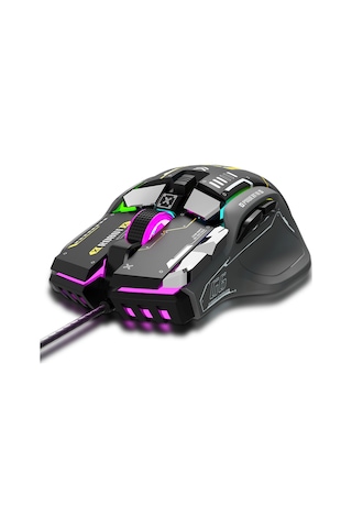Reedark G6 Rgb 12 Tuşlu Mekanik Mouse Kablolu Oyun Mouse Ergonomik Tasarım 10 Tuşlu Makro Programlanabilir Ayar