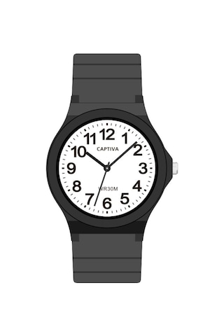 Captiva 30 Mt Suya Dayanıklı Analog Silikon Kordonlu Çoçuk Kol Saati Cp.yn.25.19 Beyaz