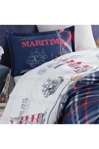 Clasy Ranforce Nevresim Takımı Tek Kişilik Maritime V1 Lacivert