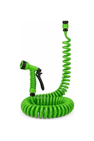 Spiral Bahçe Sulama Hortumu Seti, 10 Metre, 7 Fonksiyonlu