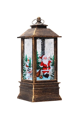 Hombey Büyük Boy Bakır Renkli Noel Baba Figürü, Led Isınma Işık, Çanak Lambası, Noel Ve Özel Etkinlikler Dekorasyonu Diğer