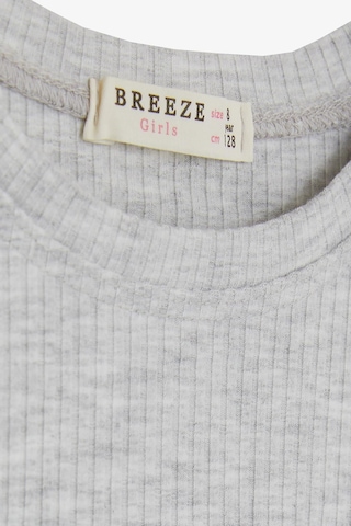 Breeze Kız Çocuk Crop Tişört Nakışlı Yazı Baskılı 8-14 Yaş, Gri Melanj-gri Melanj Gri Melanj