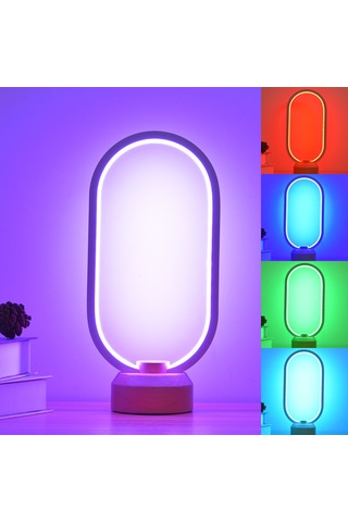 Wezone Rgb Led Gece Lambası Oval Tabanlı 16 Renkli Ayarlanabilir, Göz Koruyucu Yumuşak Işık, Oturma Odası Ve Yatak Odası Dekorasyonu Diğer