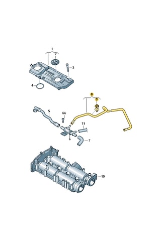 Vw Jetta 2011-14 1.4tsi Cax Motor Havalandırma Borusu 03c103493ap