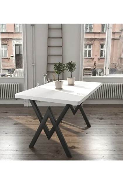 70x110 Mutfak Masası Yemek Masası Balkon Masası Cafe Masası Beyaz