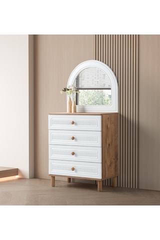 Bohem Çiğdem Çekmeceli Şifonyer Aynasız 80x42x90