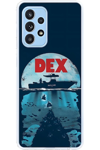 Samsung Galaxy A52 Uyumlu Şeffaf Kılıf Dexter Tasarımlı
