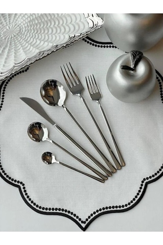 Arow Milano 36 Parça Çatal Kaşık Bıçak Seti 6 Kişilik Gümüş Tr-3701 Inox