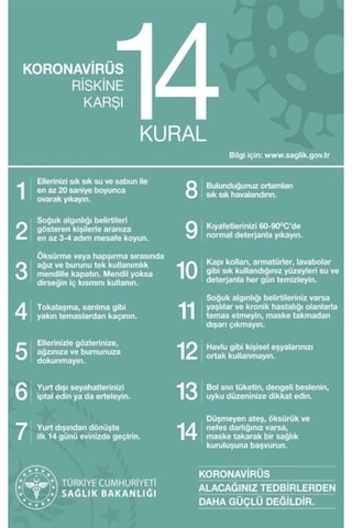 14 Kural Poster Baskı 50x70 Poster Baskı 2 Adet Görsel Baskı Diğer