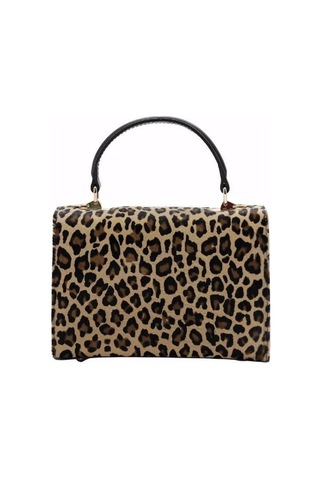 Poletto Hakiki Deri Tay Leopar-kahve Çanta El Tutmalı Cnt 757 V4 Tay-1597 Leopar