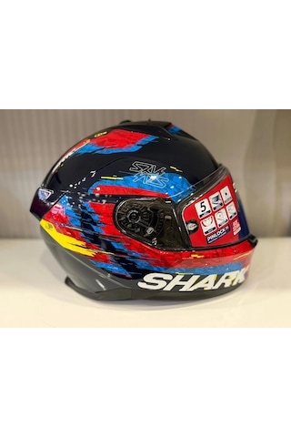 Kask Shark D-skwal 3 Speed-vıb Blue Red Blue Mavi/kırmızı