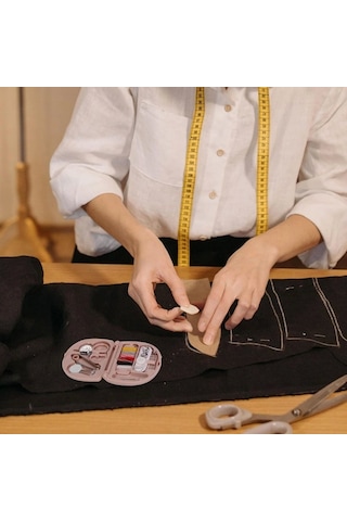 Çok Fonksiyonlu Mini Çanta Boy Seyahat Tipi Dikiş Seti Çok Renkli