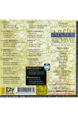 Türk Halk Müziği - Arşiv 1 - Ege Cd