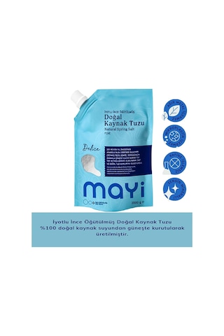 Mayi Tuz İyot İlaveli İnce Öğütülmüş Doğal Kaynak Tuzu 3 x 2 KG