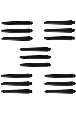5 SET (15 Adet) 35mm DARTSAN NYLON DART ŞAFT-SHAFT. Siyah