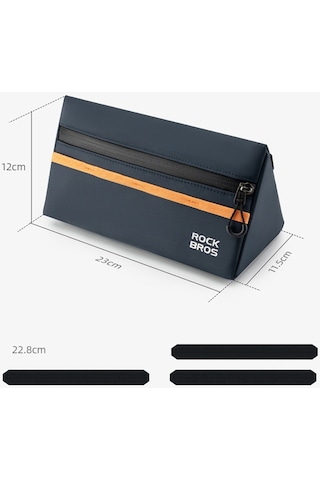 Rockbros 1.3l Üçgen Bisiklet Ön Kiriş Polyester Bisiklet Çantası - Sarı