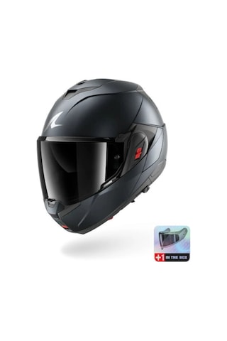Shark Oxo Dark Shadow Mat Çene Açılır Kask B16