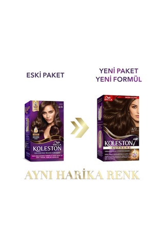 Koleston Supreme Kit Saç Boyası 4/0 Kahve
