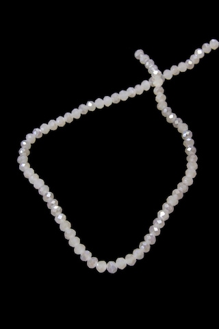 6 Mm Süt Beyazı Kristal Cam Boncuk 1 Dizi - 80-85 Adet