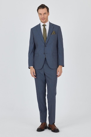 İmza Mavi Mono Yaka Esnek 6 Drop Comfort Fit Classic Takım Elbise 1001250104 Mavi