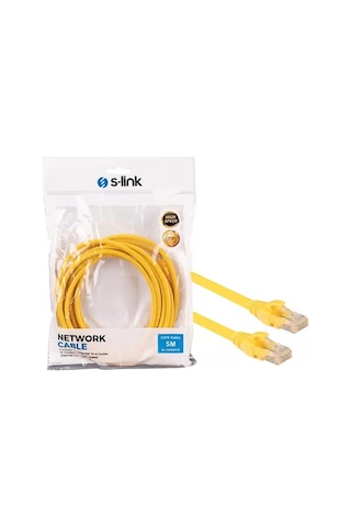 Sh S-link Sl-cat605ye Cat6 5 Metre Rj45 Patch Network Ethernet İnternet Kablosu Najmaddin