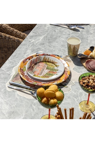 Hippi Kağıt Bardak Altlığı 10 Cm 12'li Paket Beyaz