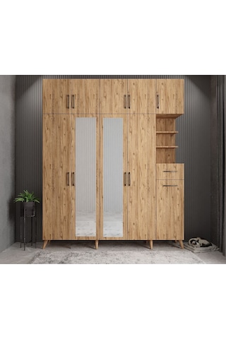 Açelya Portmanto Vestiyer Çam  225cm M10