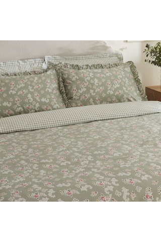 Karaca Home Carlo %100 Pamuk Tek Kişilik Nevresim Takımı Adaçayı