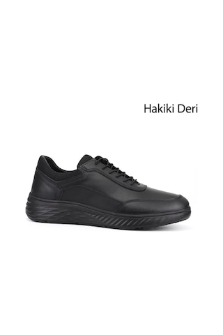 Gönderir Gönderi R Erkek Siyah Bağcıklı Hakiki Deri Sneaker Ddma85142871