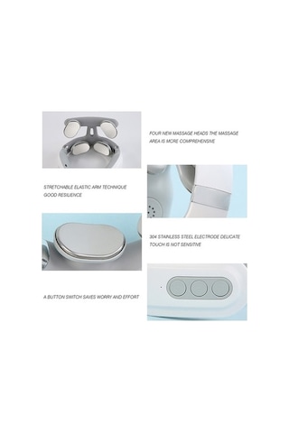 Pazly Yüzen Titreşimli, Usb Omuz Mikro Masaj Aleti, Isıtmalı Boyun Ve Kas Ağrıları İçin Elektrikli Beyaz 4mq Beyaz