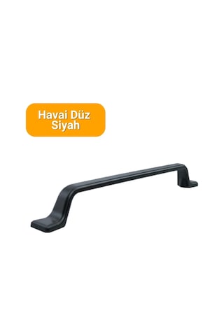 50 Adet Havai Düz Siyah Metal Mobilya Kulpu 160mm Siyah