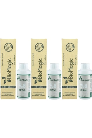 Biomagic Organik Amonyaksız Saç Boyası (Koyu Kumral - 6.00) 3Adet