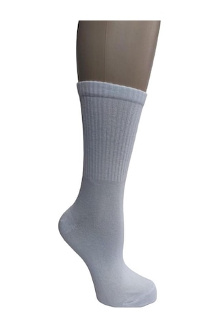 PAMUKLU SOKET KADIN SPOR ÇORABI - BEYAZ Beyaz