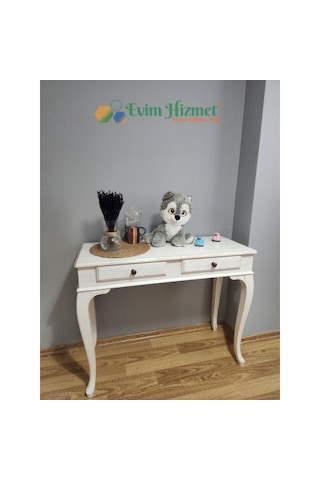 Evim Hizmet 120 Cm Beyaz Eskitme Dresuar Beyaz