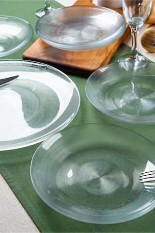 Ophio 7 Parça Servis Ve Pasta Sunum Seti Şeffaf