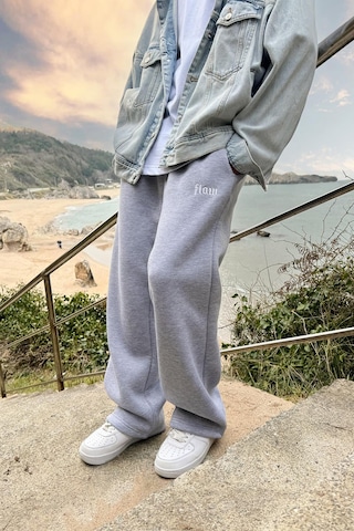 Flaw Atelıer Flaw Atelier Baggy Eşofman Altı Gri Melanj-16511 Gri Melanj