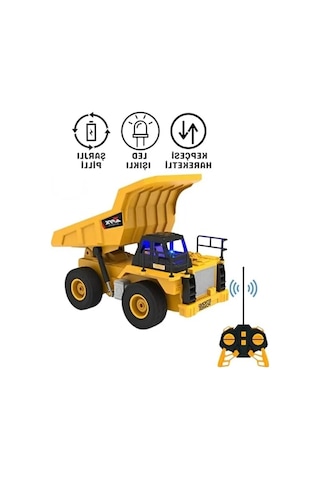 Uzaktan Kumandalı Işıklı İnşaat Makineleri, 1:16 Ölçek, Çeşitli Araçlar