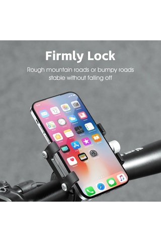 West Bıkıng Yp0715068 Bisiklet Gidon Telefon Tutucu Alüminyum Alaşımlı Bisiklet Telefon Braketi - Geometri