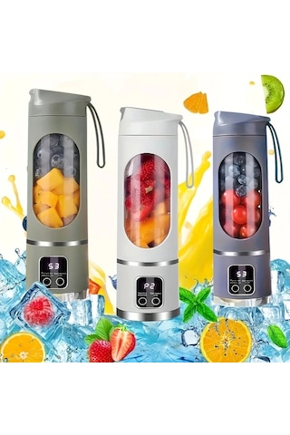 Turcoshop11 Mor Portabl Kablosuz Blender Ve El Meyve Sıkacağı - Usb Şarjlı Taşınabilir Smoothie Yapıcı